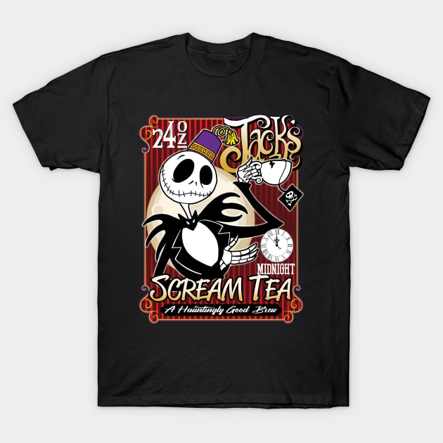 Jim8ball - Jack's Scream Tea T-Shirt T-Shirt by Jim8ball Designs